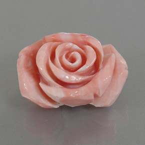 Corallo naturale rosa da 25,74 ct, forma fantasia, opaco