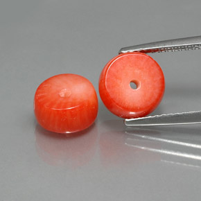 Gemme di corallo salmone naturale da  ct, forma fantasia, opaco