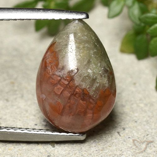 4.83ct Naturale Multicolore Corallo, Forma a pera, Traslucido