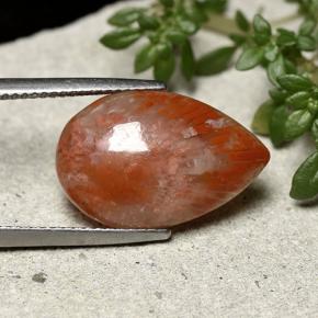 Corallo naturale multicolore da 7,73 ct, taglio a pera, opaco