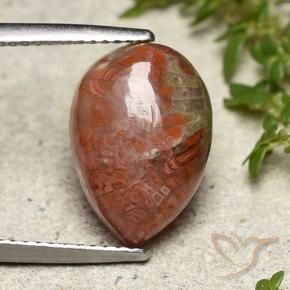 Corallo Multicolore naturale da 4.69 ct, Forma a pera, Traslucido