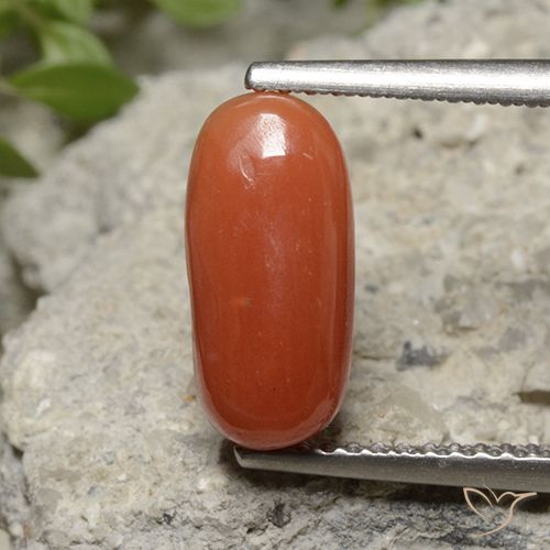 2.26ct Naturale Arancia Fuoco Corallo, Ovale, Opaco