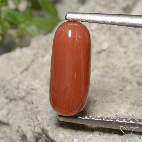 1.90ct Naturale Arancia Fuoco Corallo, Ovale, Opaco