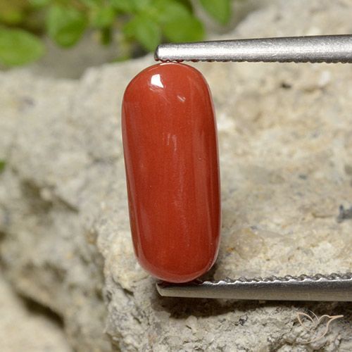 2.06ct Naturale Rosso arancione Corallo, Ovale, Opaco
