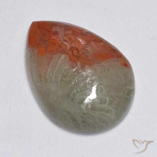 Corallo Multicolore naturale da 8.14 ct, Forma a pera, Traslucido