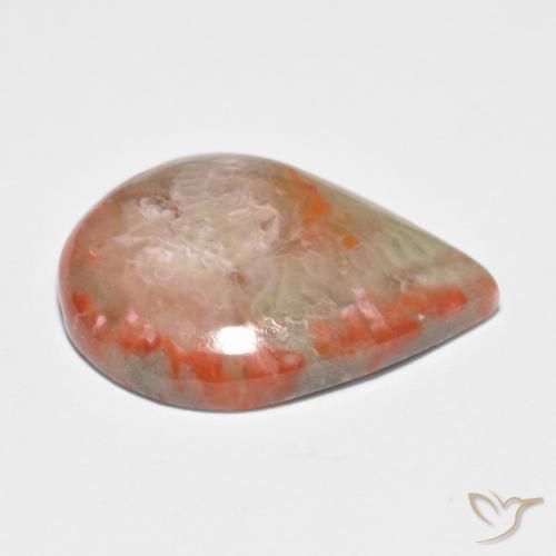 Corallo Multicolore naturale da 11.65 ct, Forma a pera, Traslucido