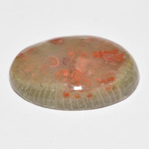 Corallo naturale multicolore da 10,04 ct, taglio ovale, traslucido