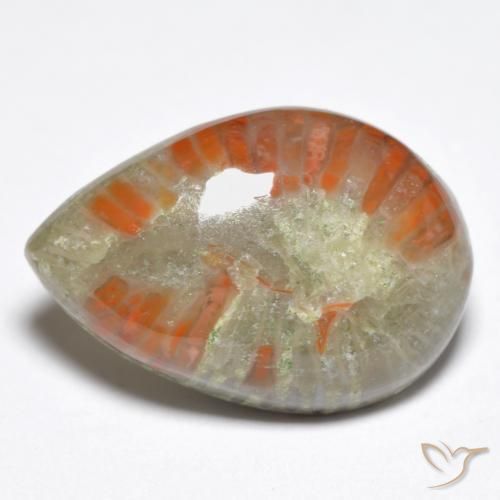 Corallo Multicolore naturale da 6.76 ct, Forma a pera, Opaco