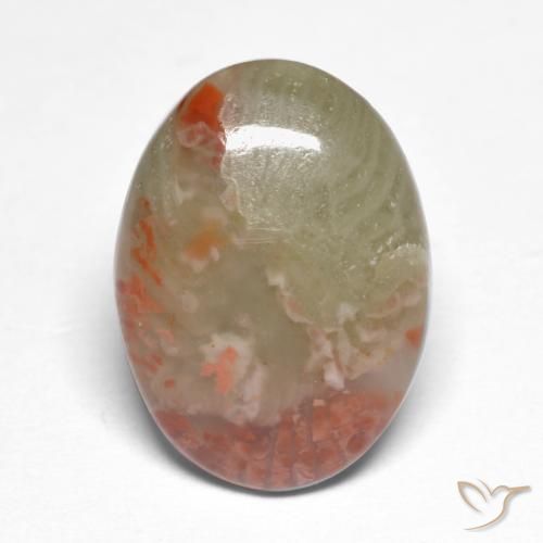 5.88ct Naturale Multicolore Corallo, Ovale, Traslucido