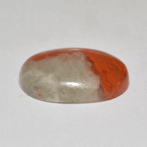 Corallo naturale multicolore da 4,58 ct, taglio ovale, traslucido