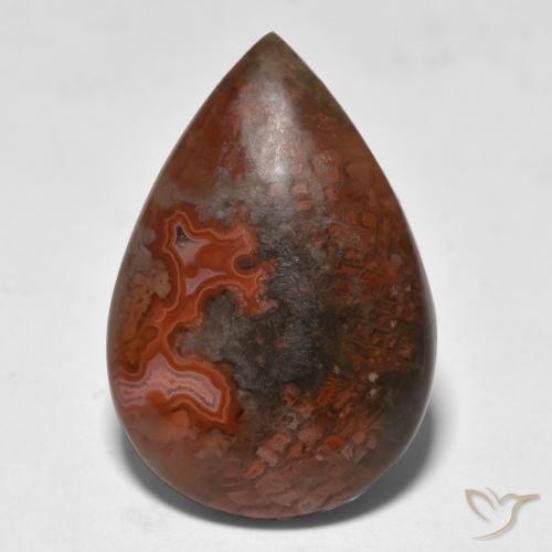 9.18ct Naturale Multicolore Corallo, Forma a pera, Traslucido