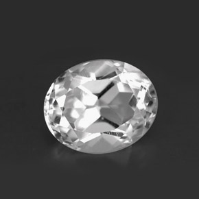 Danburite naturale bianco da 5,36 ct, taglio ovale, VVS-VS