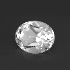Danburite naturale bianco da 5,36 ct, taglio ovale, VVS-VS