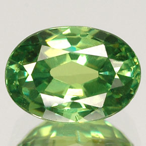 Granato demantoide naturale verde da 1,47 ct, taglio ovale, VS