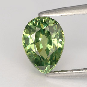 Granato demantoide naturale verde da 1,48 ct, taglio a pera, VS