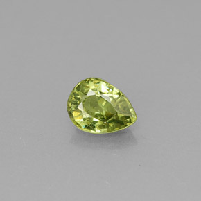 Granato demantoide naturale verde da 0,39 ct, taglio a pera, VS-SI