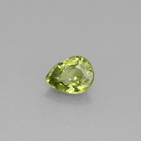 Granato demantoide naturale verde da 0,39 ct, taglio a pera, VS-SI