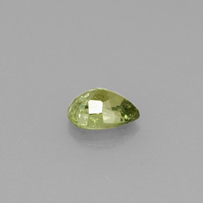 Granato demantoide naturale verde da 0,39 ct, taglio a pera, VS-SI