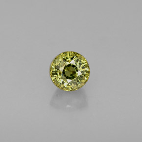 Granato demantoide naturale verde da 0,39 ct, taglio rotondo, VS-SI