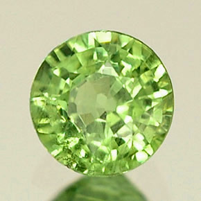 Granato demantoide naturale verde da 0,34 ct, taglio rotondo, VS