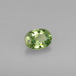 Granato demantoide naturale verde da 0,48 ct, taglio ovale, VS-SI