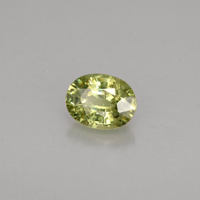 Granato demantoide naturale verde da 0,44 ct, taglio ovale, VS-SI