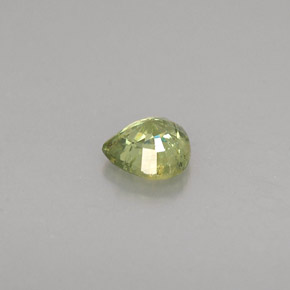 Granato demantoide naturale verde da 0,35 ct, taglio a pera, VS
