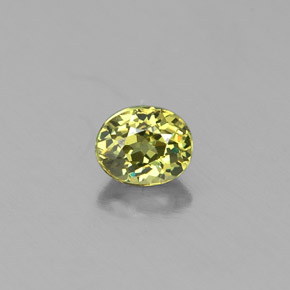 Granato demantoide naturale verde da 0,28 ct, taglio ovale, VS