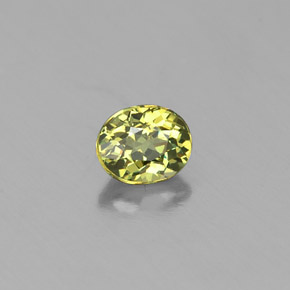 Granato demantoide naturale verde da 0,28 ct, taglio ovale, VS