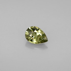 Granato demantoide naturale verde da 0,57 ct, taglio a pera, VS