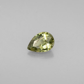 Granato demantoide naturale verde da 0,57 ct, taglio a pera, VS