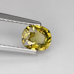 Granato demantoide naturale verde da 0,62 ct, taglio ovale, VS