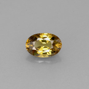 Granato demantoide naturale giallo da 0,63 ct, taglio ovale, VS