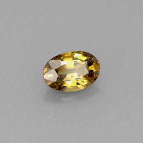 Granato demantoide naturale giallo da 0,63 ct, taglio ovale, VS