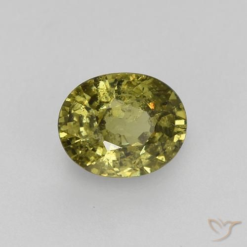 Granato demantoide naturale verde da 0,47 ct, taglio ovale, VS-SI