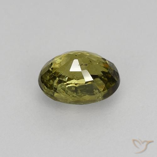 Granato demantoide naturale verde da 0,47 ct, taglio ovale, VS-SI
