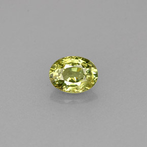 Granato demantoide naturale verde da 0,42 ct, taglio ovale, VS-SI