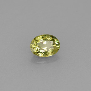 Granato demantoide naturale verde da 0,42 ct, taglio ovale, VS-SI