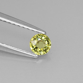 Granato demantoide naturale verde da 0,27 ct, taglio rotondo, VS