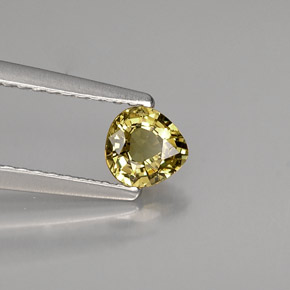 Granato demantoide naturale giallo da 0,42 ct, taglio a pera, VS