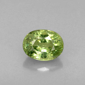 Granato demantoide naturale verde da 0,79 ct, taglio ovale, VS-SI