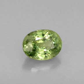 Granato demantoide naturale verde da 0,79 ct, taglio ovale, VS-SI