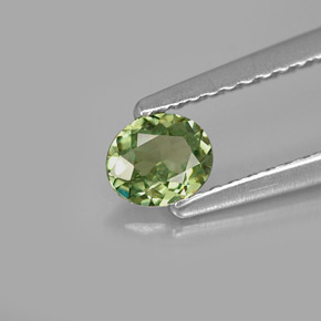 Granato demantoide naturale verde da 0,29 ct, taglio ovale, VVS-VS