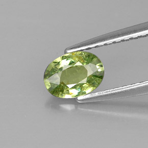 Granato demantoide naturale verde da 0,54 ct, taglio ovale, VS-SI