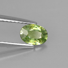 Granato demantoide naturale verde da 0,54 ct, taglio ovale, VS-SI