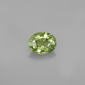 Granato demantoide naturale verde da 0,66 ct, taglio ovale, VS-SI