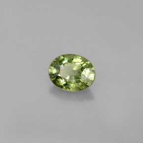 Granato demantoide naturale verde da 0,66 ct, taglio ovale, VS-SI