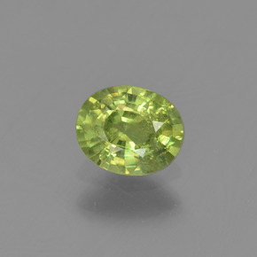 Granato demantoide naturale verde da 0,48 ct, taglio ovale, VS-SI