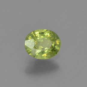 Granato demantoide naturale verde da 0,48 ct, taglio ovale, VS-SI