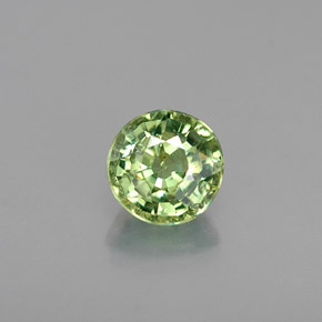 Granato demantoide naturale verde da 0,45 ct, taglio rotondo, VS-SI